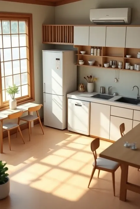 Realistic feel、3D wind、high quality、High image quality、Detailed Description、Delicate colors、Japan、casual、 pick up the kitchen 、 stylish system kitchen 、Dishwasher installed 、 stylish multi-function refrigerator、 stylish cupboard 、 many cups and various tab...