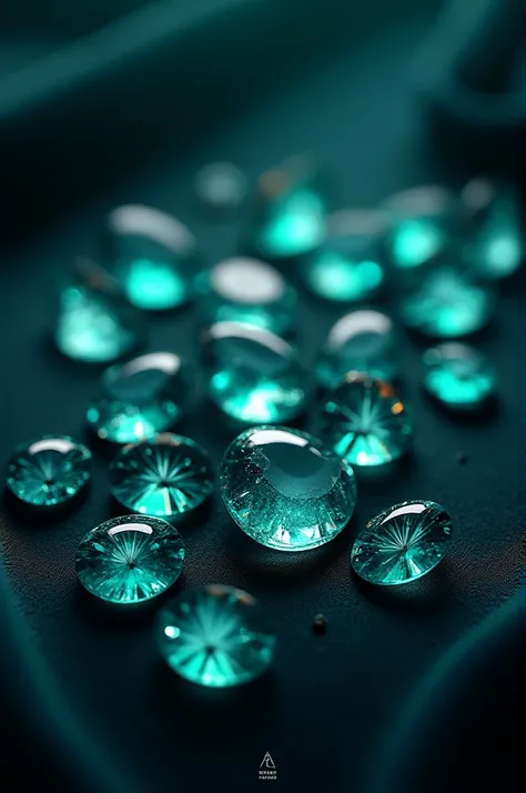 Small teal gems