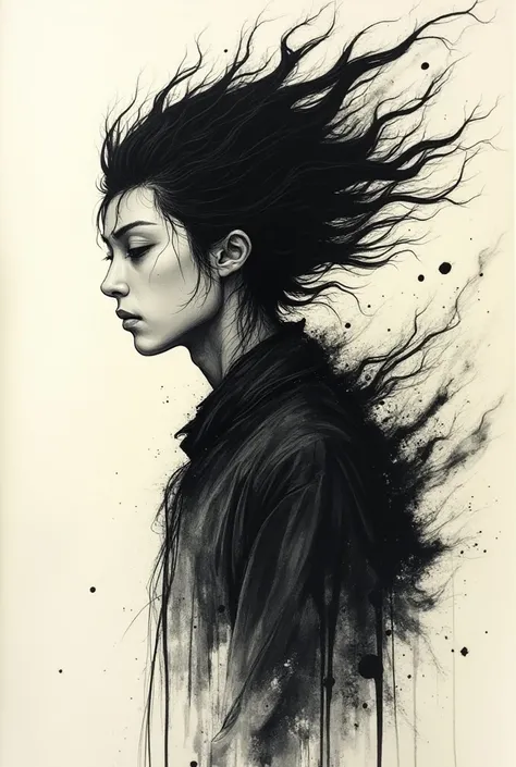 by Tsutomu Nihei,(strange but extremely beautiful:1.4),(masterpiece, best quality:1.4),in the style of nicola samori,Bishop (Ultimate), Ukiyo-e Art,Erik Madigan Heck Style page,portrait, illustration, drawing, outline, bold outline, symmetry, tattoo design