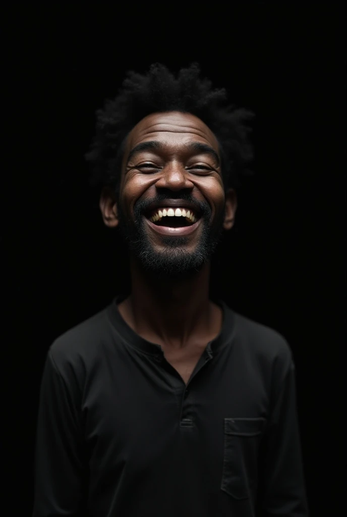 Picture of a poor happy black background 