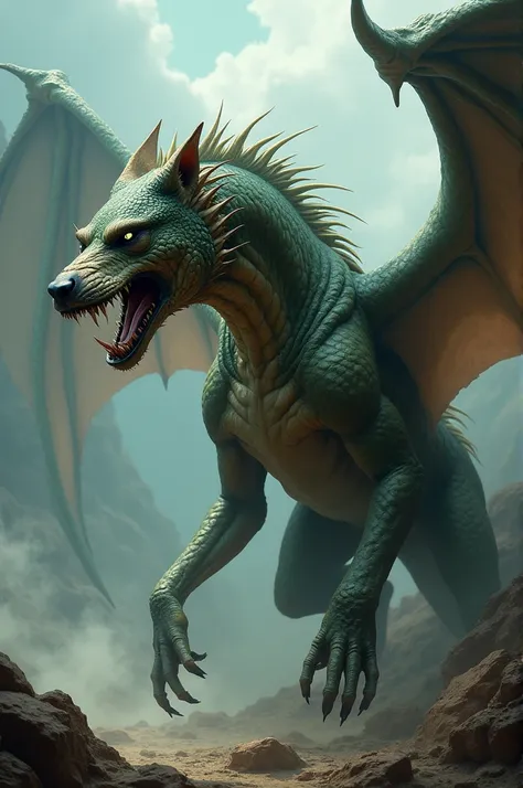 Dragon with a dogs head 