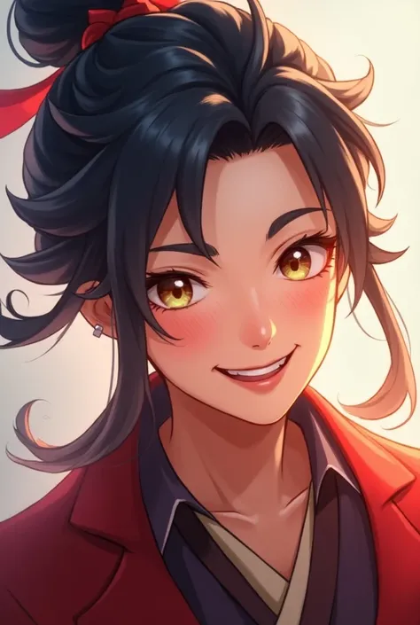 Yu Zhong from the mobile game Legends smiling