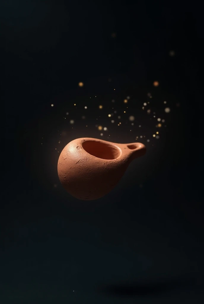  Ocarina made of clay floating in the cosmos 