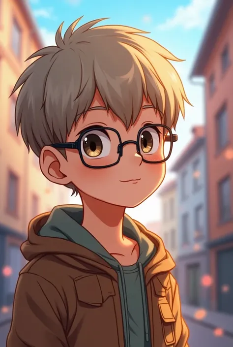 German boy with glasses anime