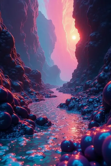 Psychedelic 4k image with color distortion that confuses vision 