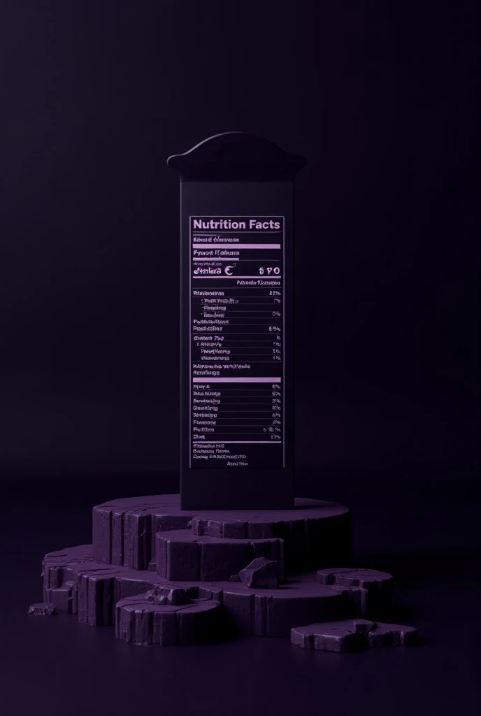 Calories: 130 Total Fat: 0g Sodium: 35mg Total Carbohydrate: 34g Sugars: 32g Including Added Sugars: 1g Protein: 1g.           
  Make a nutrition facts bar with that data and make it black with purple 