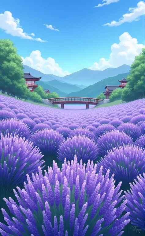 landscape、Japanese style、Lavender