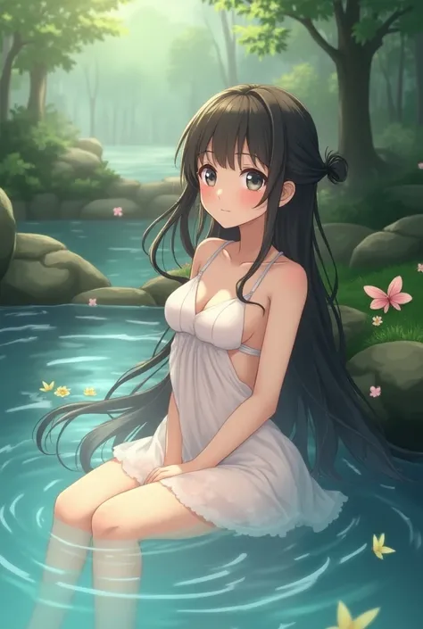 Anime Girl Bathing