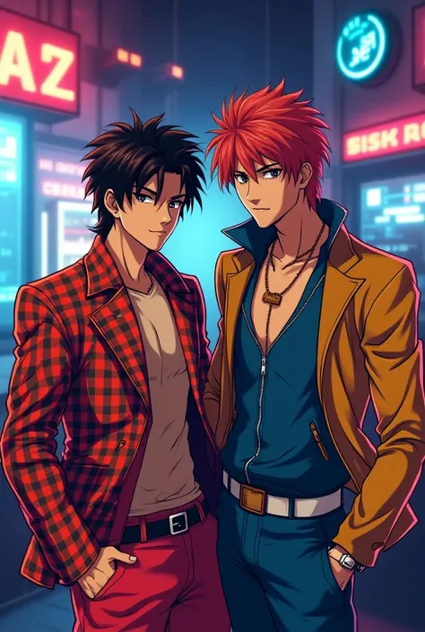 Anime Men Wearing 80s Clothes