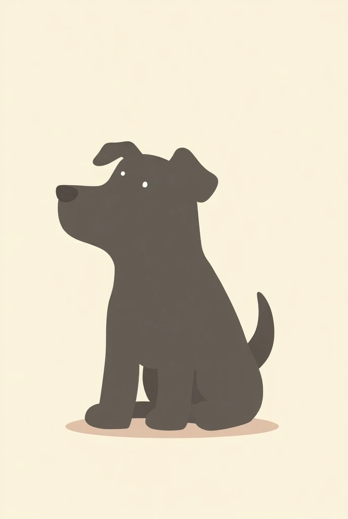 Create a vector silhouette of a cute dog