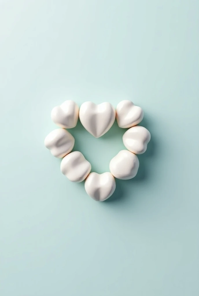 A tooth /teeth inside a heart shape to express better teeth, better life