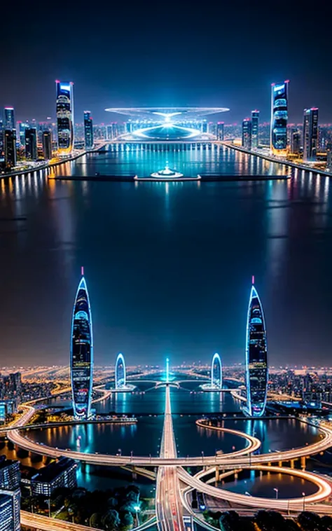 Beautiful city of the future。