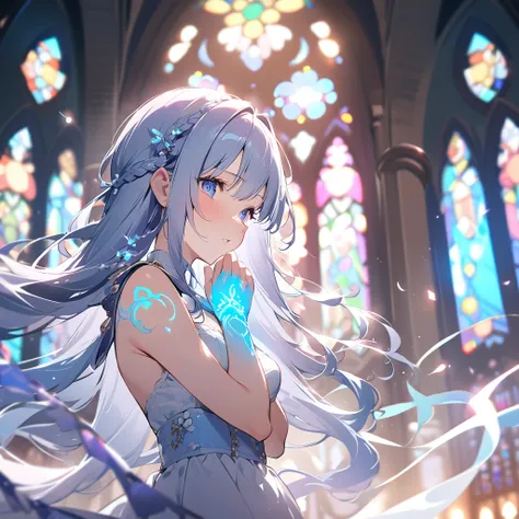 masterpiece, Best Quality,  high-definition CG Unity 8K wallpaper ,  anime screenshot, Female anime character with neon chain. Art of female anime characters with glowing neon flower tattoos and chains wrapped in a spiral shape all over their body. This sc...