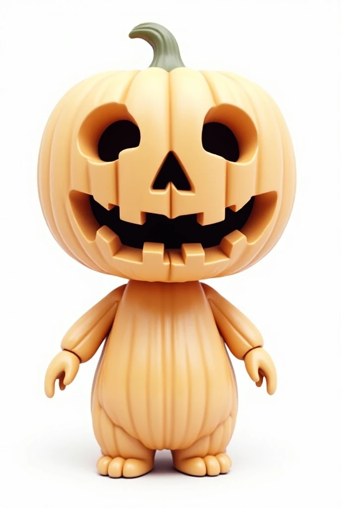 Pumpkin-head model，Three views， white background for the head only，Rich Details，