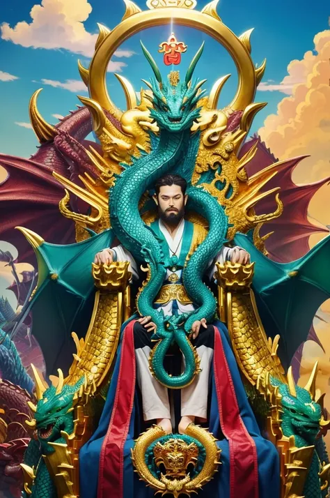 high quality, masterpiece, (Realistic, Like the picture:1.2) ,High image quality, Super detailed, RAW Photos, Chinese Mythology, Tokai Dragon King, Majestic, Powerful, (Ancient Gods々:1.3), (Serpentine:1.2), (ひげとmoustache:0.8), (moustache:0.9), (Huge size:1...