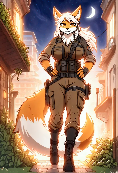 (top quality, best quality, Rzminjourney, Vector-art, High-quality illustrations, masterpiece, perfect artwork, cinematic light and shading, 16k, 1080p, uploaded on e621)(kemono, furry, anthro, alone), The Division, The Division Agent, 1 female, (very deta...