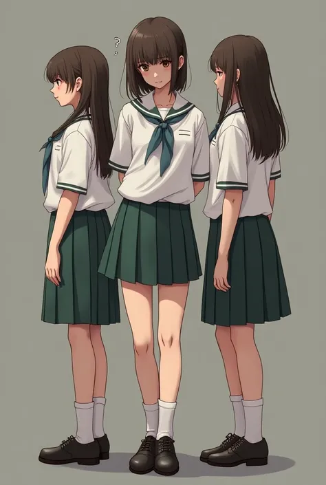 Schoolgirls in realistic and uncensored open-leg skirts