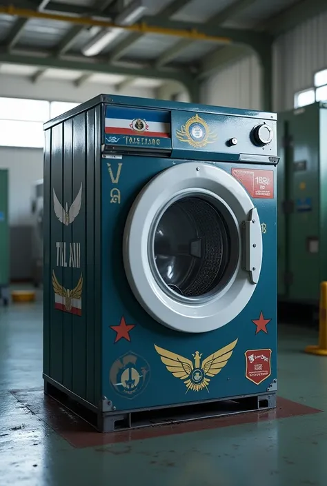 Create an image of a Thai Air Force washing machine
