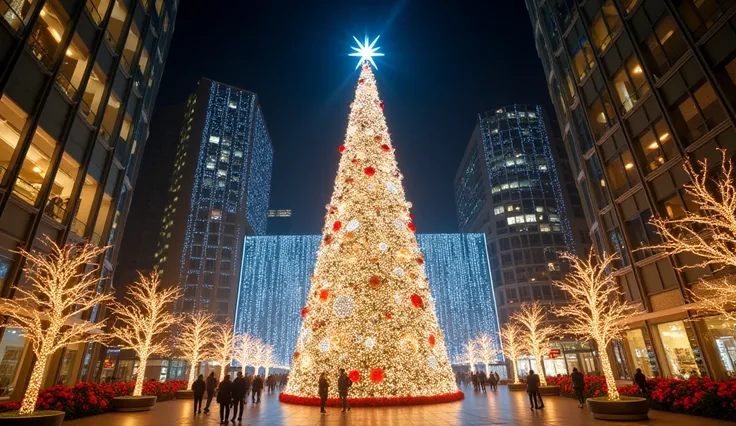 Christmas tree and illuminations at Caretta Shiodome