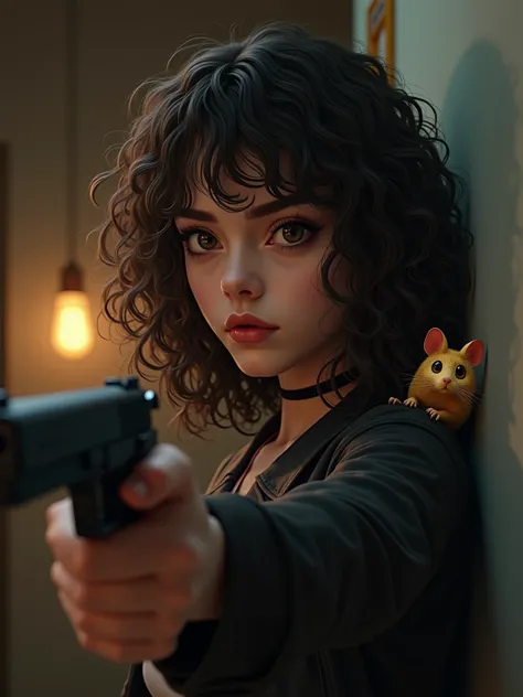 
Real Image、Realistic、8ｋ、マルドゥック・スクランブルの主人公であるルーン・What about ballots、 an underage prostitute living in Marduk （ Teen Hart ）is。Cyberpunk World。 holding a pistol 。 is carrying a golden house mouse on her shoulder。
What about ballots、A woman with curly hair in...