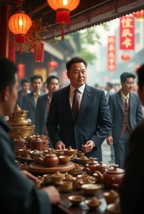 Elon musk at a tea stall
