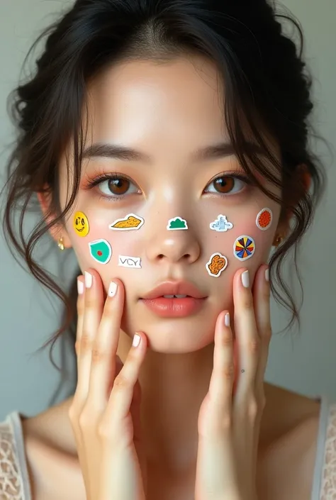 Beautiful girl, Hide it with stickers