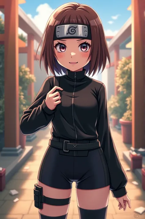 Rin Nohara Naruto is perfect for anime, character, female, naruto, and woman images

Use the keywords short hair, brown hair, facial mark, black shirt, bike shorts, long sleeves, waist apron, eyes, forehead protector, toeless footwear, black thighhighs to ...