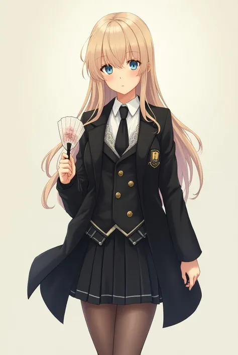 japanese anime girl 
Name: Elena

Physical Appearance:

Age: 
Hair: Long and blonde, with a healthy shine. They are usually left loose or tied into an elegant bun, with a few strands falling delicately around the face.
Eyes: Blue, expressive and captivatin...