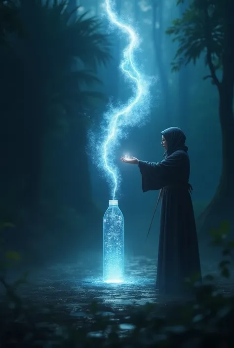 You using magic to fill up water in the bottle