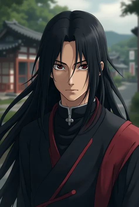 Make Itachi Uchiha , What would he be like if he were alive , he would probably look older than a 37-year-old man draw on Narutos lines,  make an extremely similar appearance to Itachi 