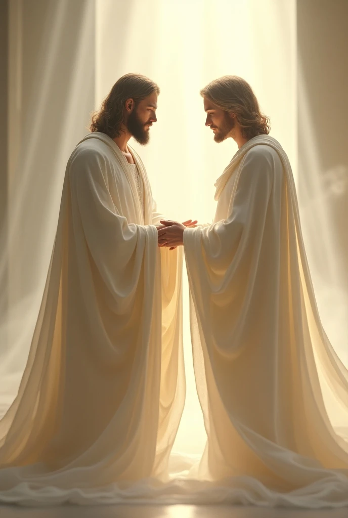 Jesus Christ and jesus wear white cloth 