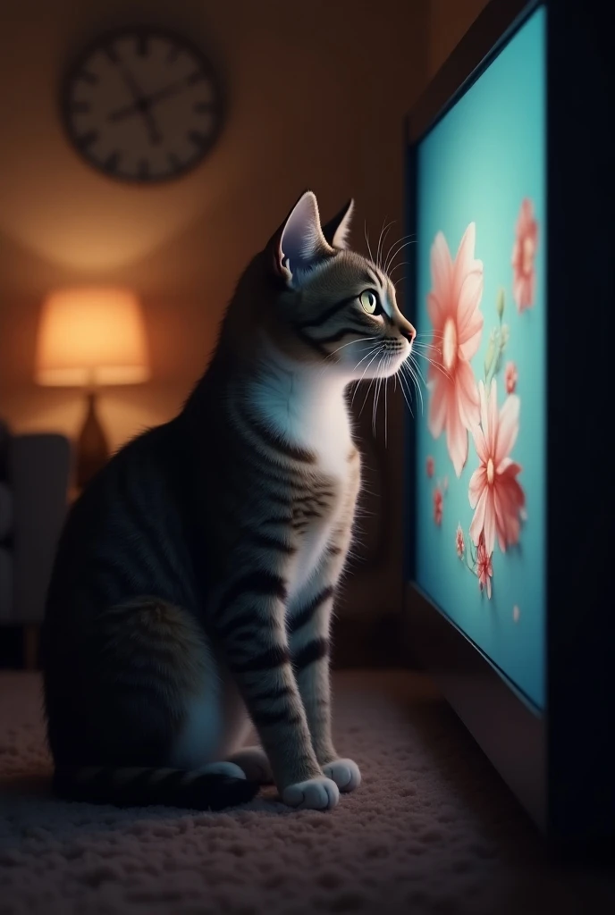 A Cat Watching Tv