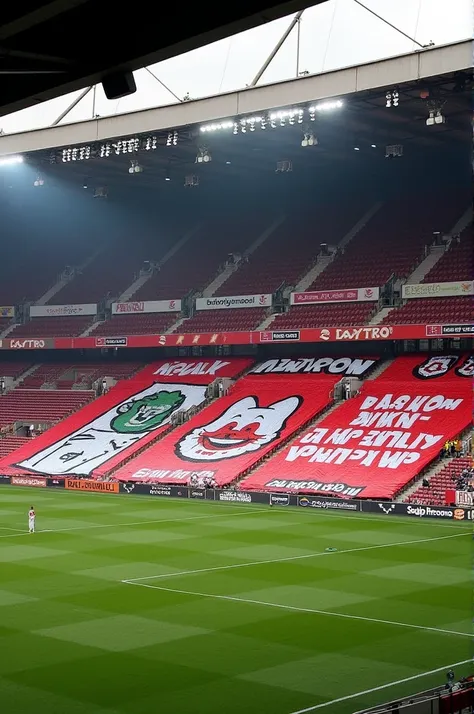  Tifo in the LOSC stadium "Happy birthday PONPON "