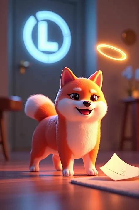 Et avec un courrier pour Shiba, je suis à Nauze autour du du doré et dans ton dos marqué Lucifer en blanc

Pour le fond du logo, et pour la bannir et un salon

et avec un grand L animés en bleu en mode led sa peau en rouge et blanc en 3D sur vrchat