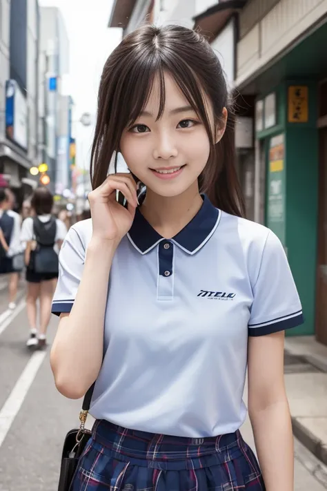 high quality masterpiece, 8k, , japanese girls, raw photos,      absurd, winner portrait smile face, 笑face, alone, uniform, summ...