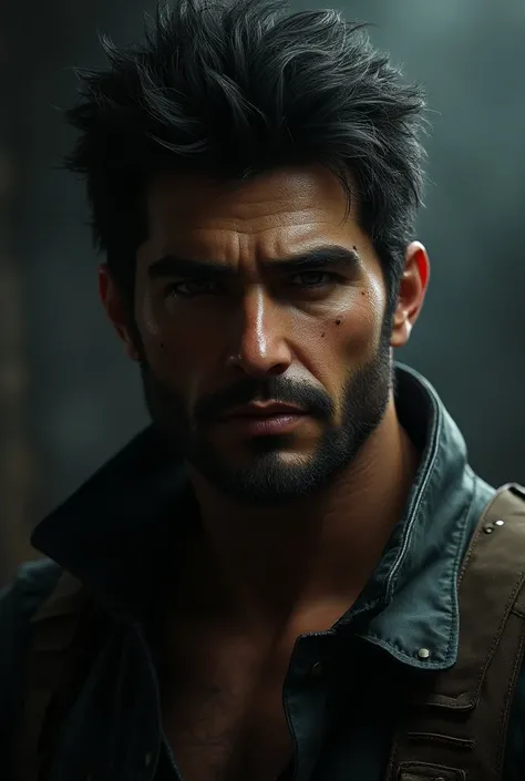 Carlos Oliveira resident evil fluffy haired rugged