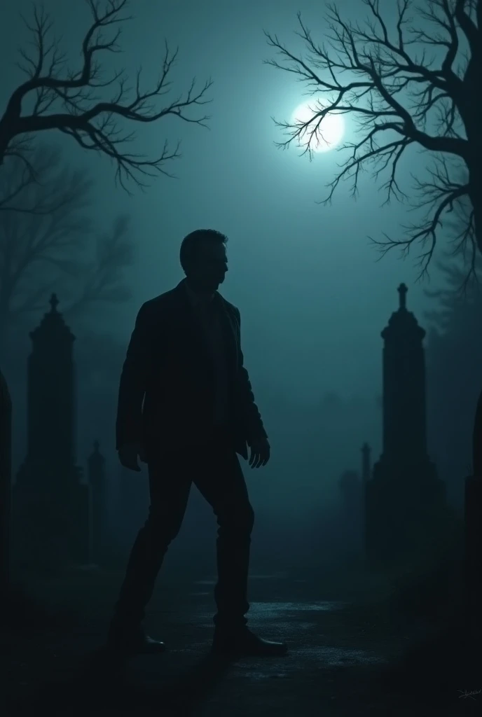 One man gets shocked after seeing cemetery at night horror 