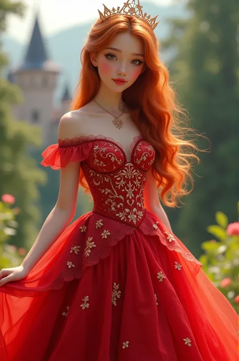 15-year-old red princess dress 