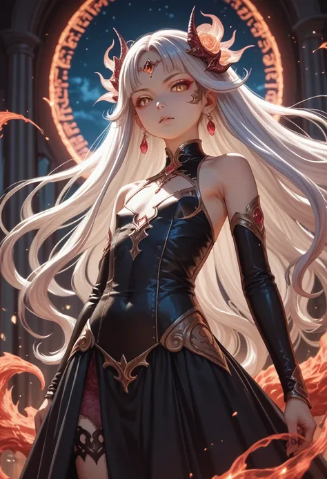 (visual detail, high detailed,style_ethereal_fantasy,visual appealing,synced,intricate character design,mystica:1.2)girl,tareme,evil,flat chest