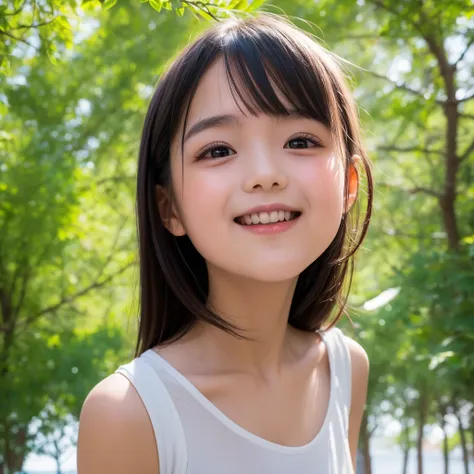 japanese women, 22 years old, round face,  baby face big eyes , slanted eyes,  nose looking up small lips, smile, simple beauty ...