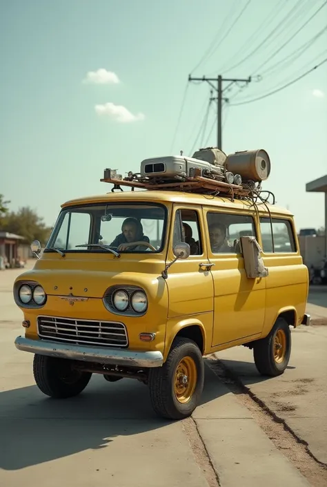 1965 Ford Econoline Falcon Club Wagon Robotic Arms and Legs,Retro, High Resolution , photograph,Transformation