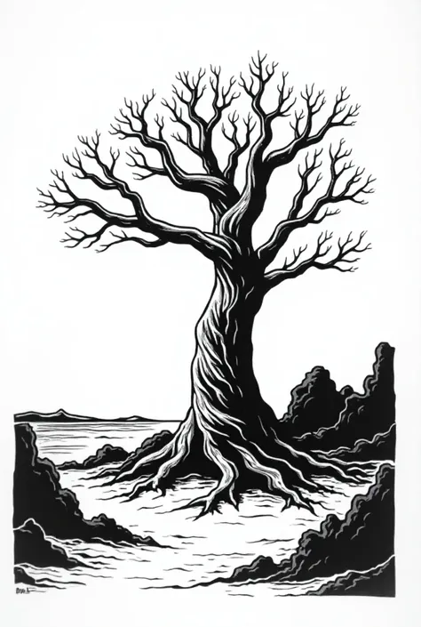 A Brazilian Caatinga woodcut in peb
