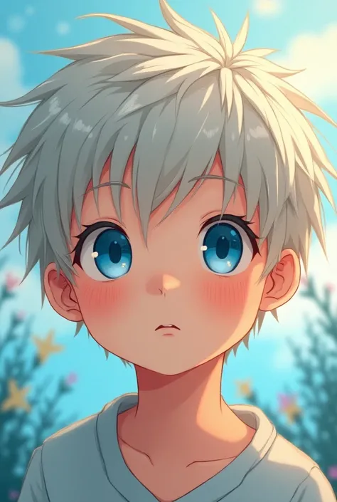 Anime bWy with blue eyes