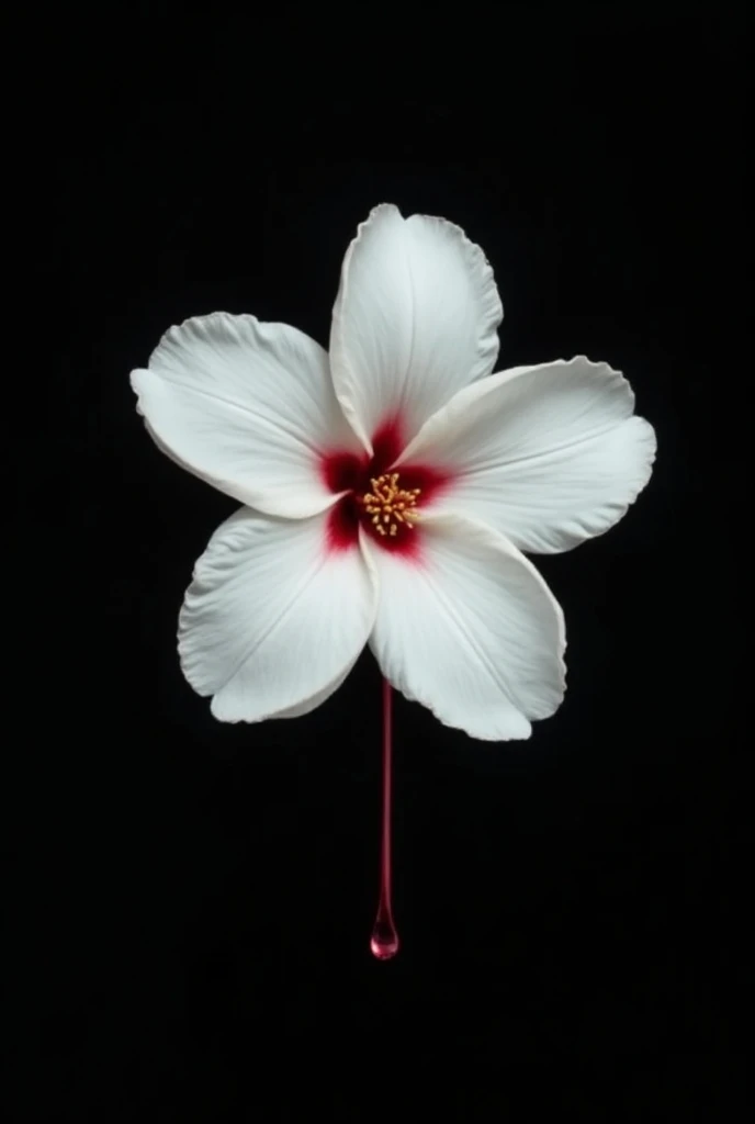 Azalea Azalea book name Book cover with a white Azalea flower with a red drop pretending to be blood and a symbol of victory black background in the author&#39;s part: Alcyone Martins 