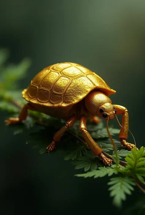 Beautiful golden tortoise beetle 