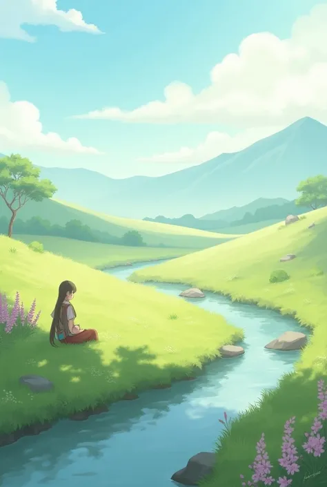 Relaxing anime landscape