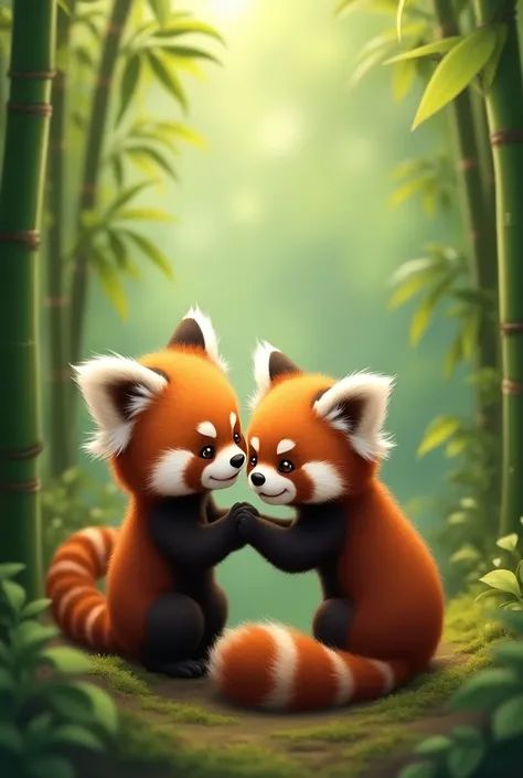 Couple of cute red panda