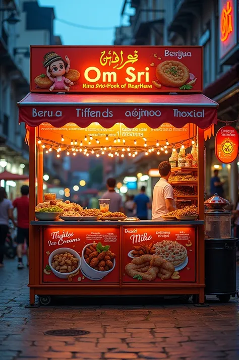 Om Sri 
Cool & Hot Galata
Tiffins, mojitos ,ice creams,milk&  thick shakes
Food banner for stall