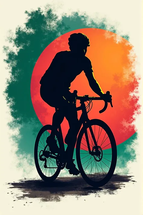 A t-shirt desing for Keraniganj cycling with Bangladesh flag