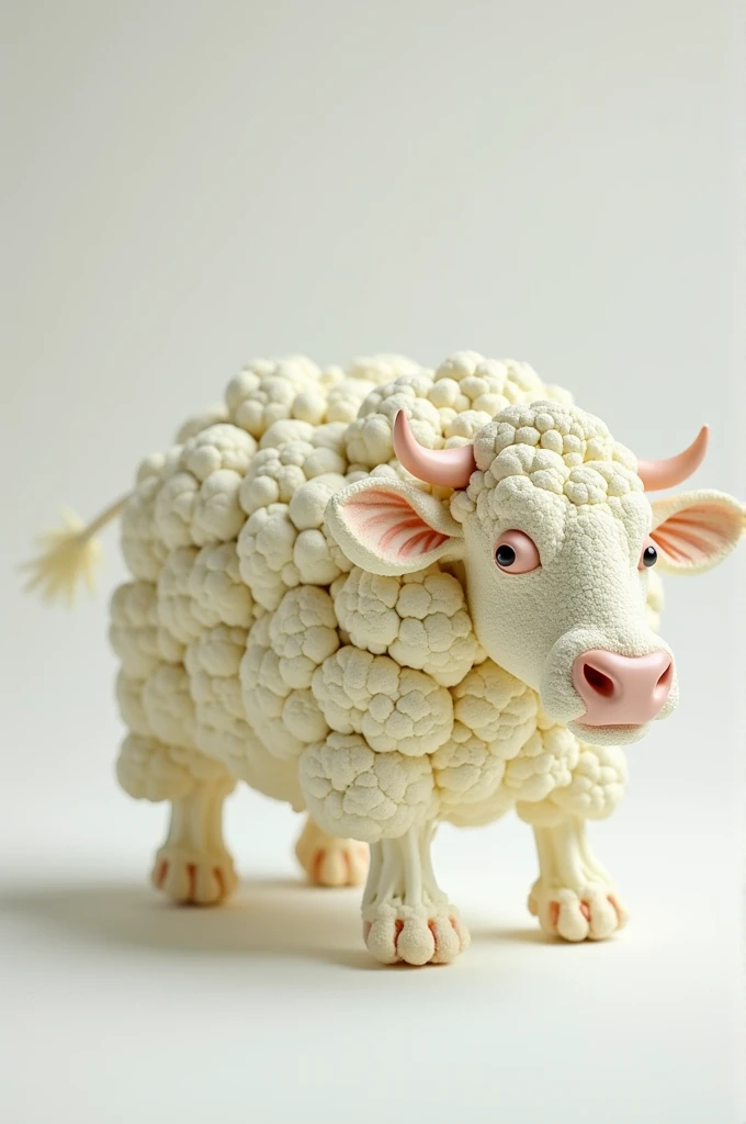 Cow made of cauliflowers 